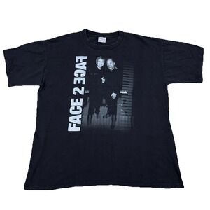 Vintage Elton John Shirt Men XL Black Tee Tee Single Stitch Billy Joel Face 2